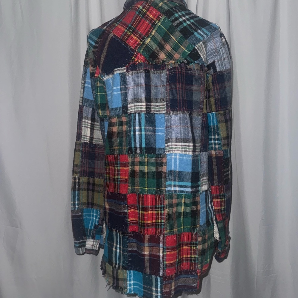 We The Free Free People Lost in Plaid Flannel Shirt RARE - Picture 5 of 11